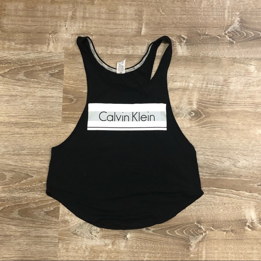Calvin Klein Black logo Tank Top